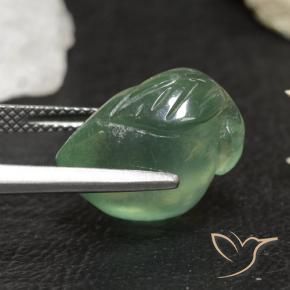 Prehnite Verde frío natural de 13.63 ct, Elegante, Transparente
