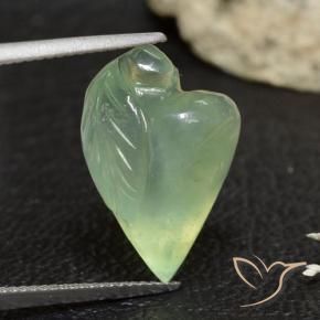 Prehnite Verde amarillento natural de 14.97 ct, Elegante, Transparente