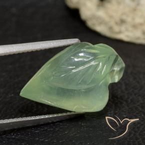 Prehnite Verde amarillento natural de 14.97 ct, Elegante, Transparente