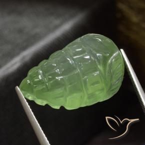 Prehnite Verde claro medio natural de 22.56 ct, Elegante, Translúcido