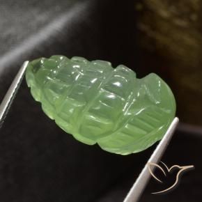 Prehnite Verde claro medio natural de 22.56 ct, Elegante, Translúcido
