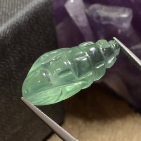 Prehnite Verde natural de 20.96 ct, Forma elegante, Translúcido