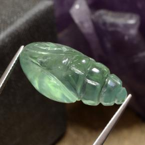 Prehnite Verde natural de 20.96 ct, Forma elegante, Translúcido