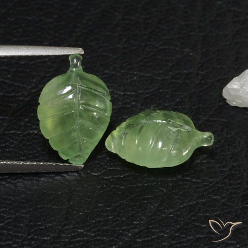 7.38ctw Natural Verde medio Prehnite, Elegante, Transparente