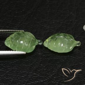 Gemas de Prehnite Verde medio natural de 7.38 ct, Elegante, Transparente