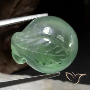 Prehnite Menta claro natural de 22.65 ct, Elegante, Translúcido