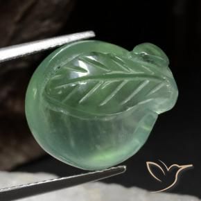 Prehnite Menta claro natural de 22.65 ct, Elegante, Translúcido