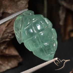 Prehnite Verde claro natural de 19.26 ct, Elegante, Translúcido