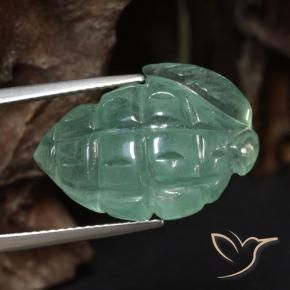 Prehnite Verde claro natural de 19.26 ct, Elegante, Translúcido