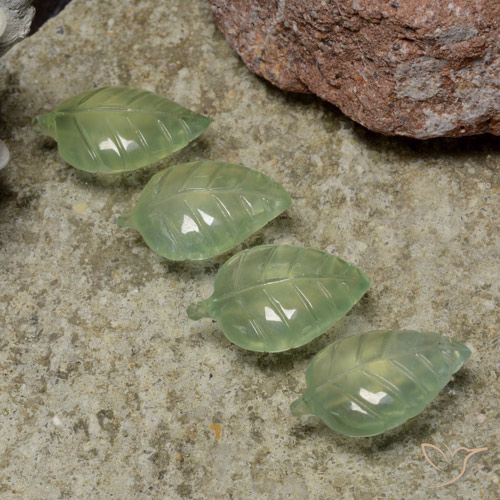 22.14ctw Natural Verde amarillo Prehnite, Corte Flor, Transparente
