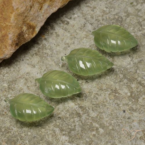 23.73ctw Natural Verde lima Prehnite, Corte Flor, Transparente