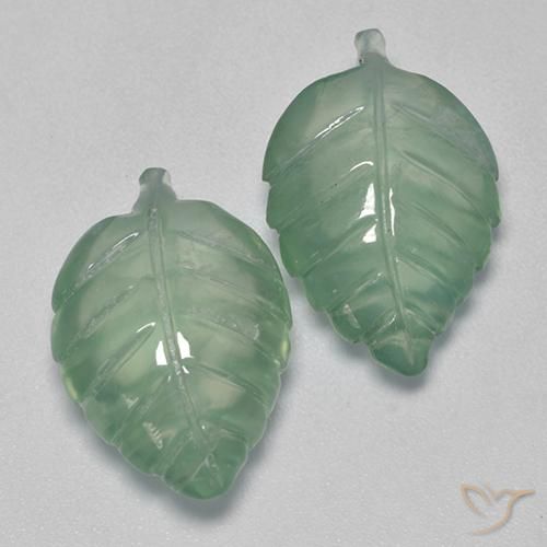 Gemas de Prehnite Verde menta natural de 15.01 ct, Elegante, Transparente