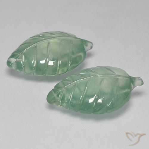 Gemas de Prehnite Verde menta natural de 15.01 ct, Elegante, Transparente