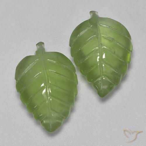 Gemas de Prehnite Verde amarillento natural de 13.81 ct, Elegante, Transparente