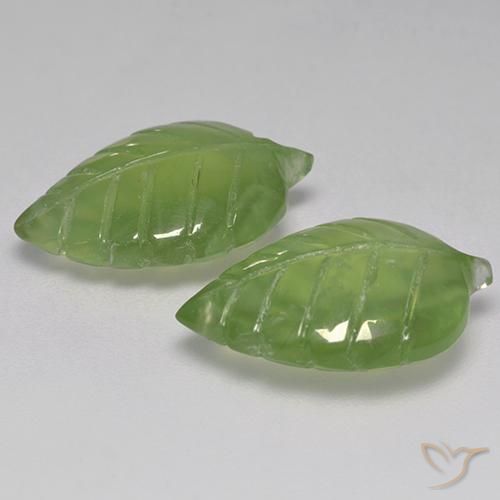 Gemas de Prehnite Verde amarillento natural de 13.81 ct, Elegante, Transparente