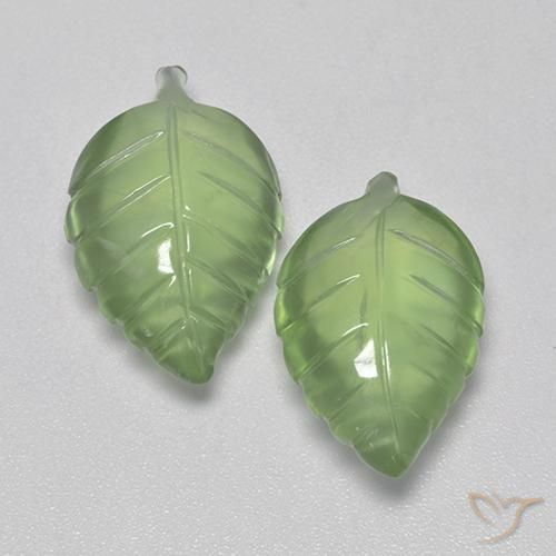 14.35ctw Natural Verde medio Prehnite, Elegante, Transparente