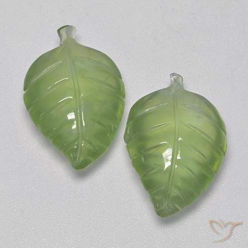 13.56ctw Natural Verde amarillo Prehnite, Elegante, Transparente