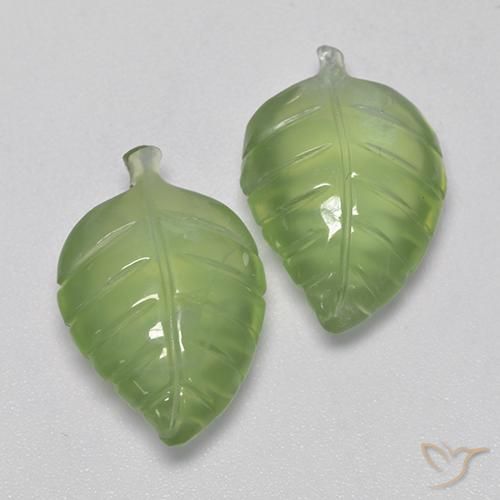 Gemas de Prehnite Verde amarillo natural de 13.56 ct, Elegante, Transparente