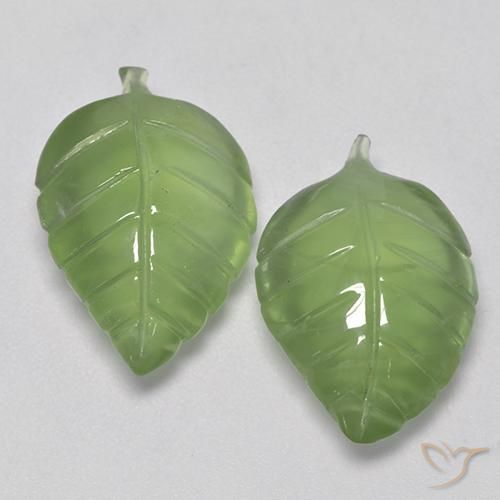 15.75ctw Natural Verde cálido Prehnite, Elegante, Transparente