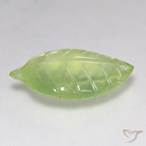 Prehnite Verde lima natural de 7.38 ct, Elegante, Transparente