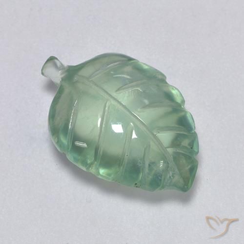 Prehnite Verde menta natural de 6.40 ct, Forma elegante, Transparente