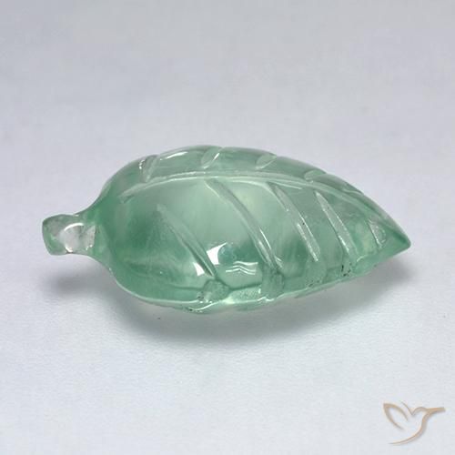 Prehnite Verde menta natural de 6.40 ct, Forma elegante, Transparente
