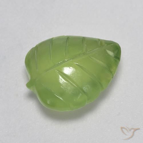 Prehnite Verde amarillento natural de 4.86 ct, Elegante, Transparente