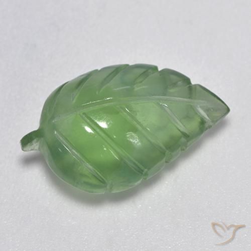 Prehnite Verde pera natural de 7.19 ct, Elegante, Transparente