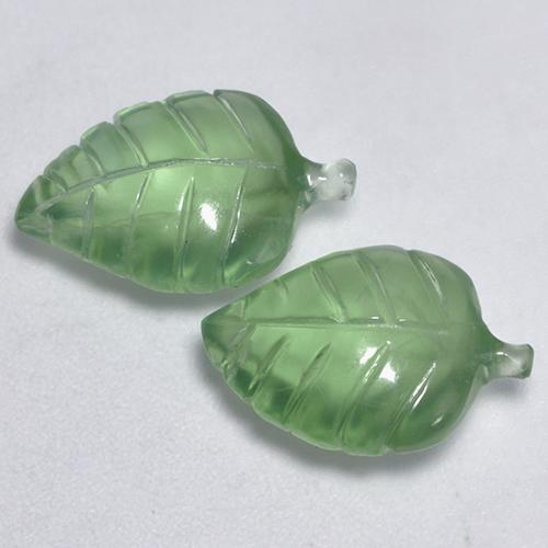 Gemas de prehnita verde natural de 8,74 ct, forma elegante, transparente