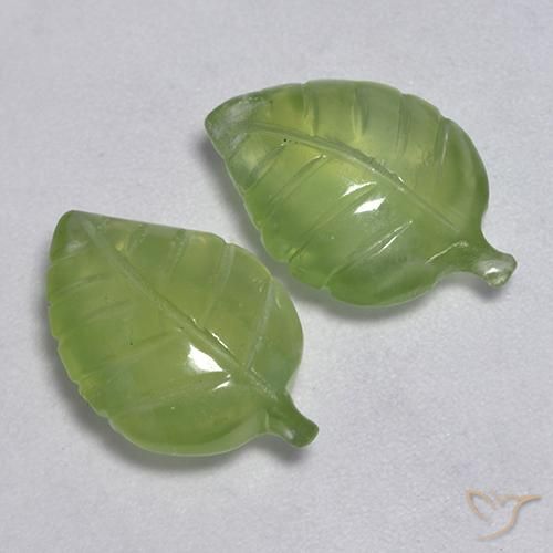 Gemas de Prehnite Verde amarillento natural de 8.53 ct, Elegante, Transparente