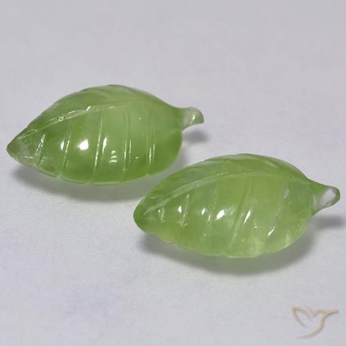 Gemas de Prehnite Verde amarillento natural de 8.53 ct, Elegante, Transparente