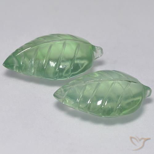Gemas de Prehnite Verde cálido natural de 14.38 ct, Elegante, Transparente
