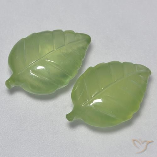 10.37ctw Natural Verde pera Prehnite, Elegante, Transparente