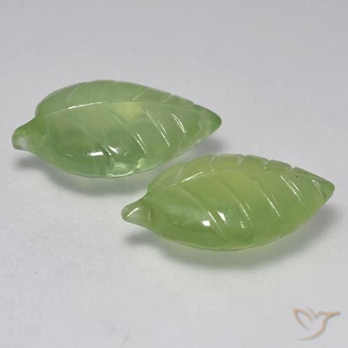 Gemas de Prehnite Verde pera natural de 10.37 ct, Elegante, Transparente