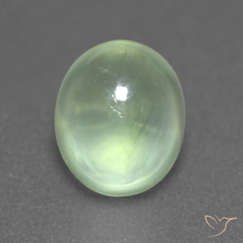 Prehnite Verde amarillo claro natural de 2.04 ct, Ovalada, Transparente