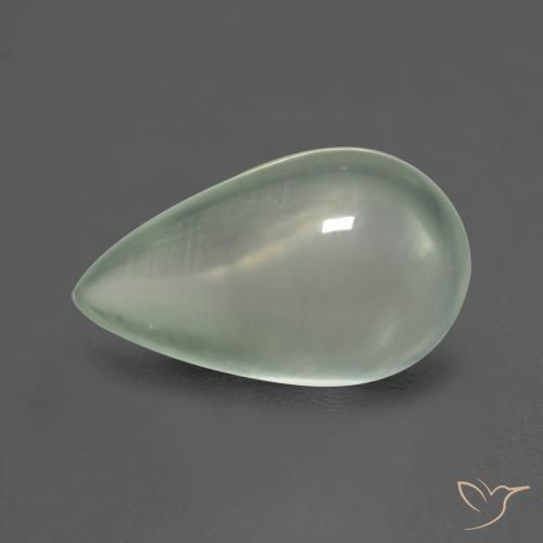 Prehnite Verde muy claro natural de 2.58 ct, En forma de pera, Transparente