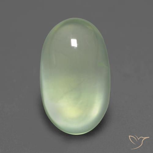 Prehnite Verde pálido natural de 3.50 ct, Ovalada, Transparente