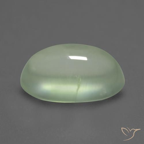 Prehnite Verde pálido natural de 3.50 ct, Ovalada, Transparente