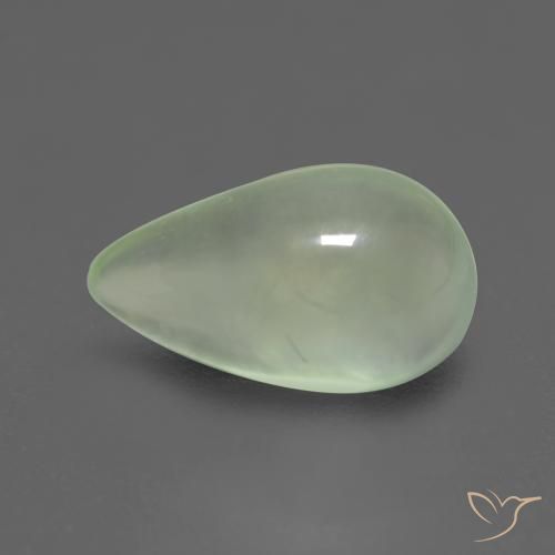 1.59ct Natural Verde pera pálido Prehnite, En forma de pera, Transparente