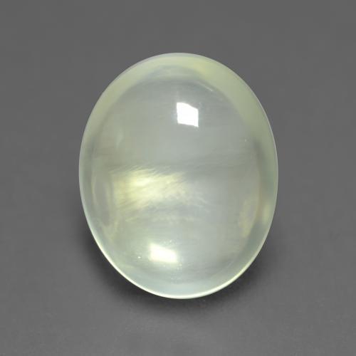 Prehnita verde natural de 2,50 ct, corte óvalo, transparente
