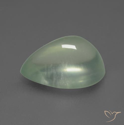 Prehnite Verde pera claro natural de 3.63 ct, En forma de pera, Transparente