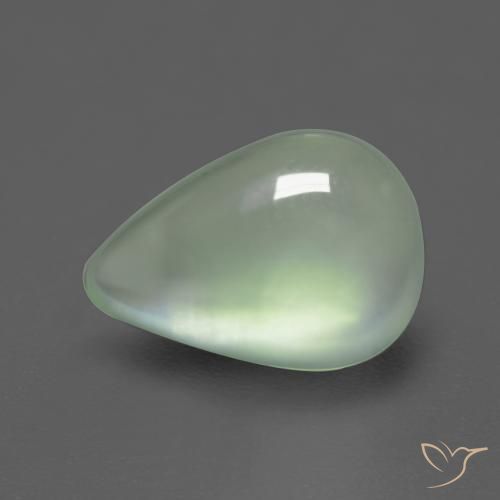 Prehnite Verde pera claro natural de 2.72 ct, En forma de pera, Transparente