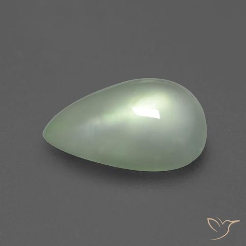 Prehnite Verde pera claro natural de 2.72 ct, En forma de pera, Transparente