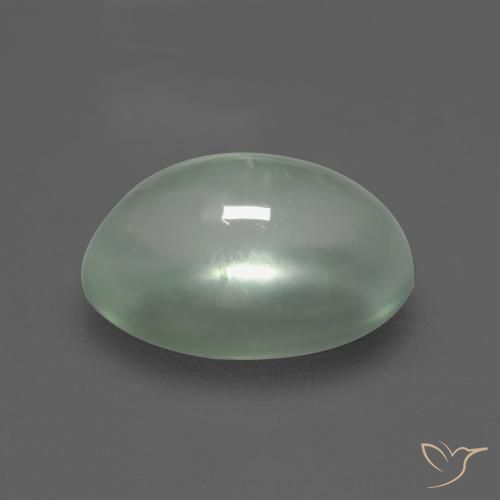 Prehnite Verde pera claro natural de 2.42 ct, Ovalada, Transparente