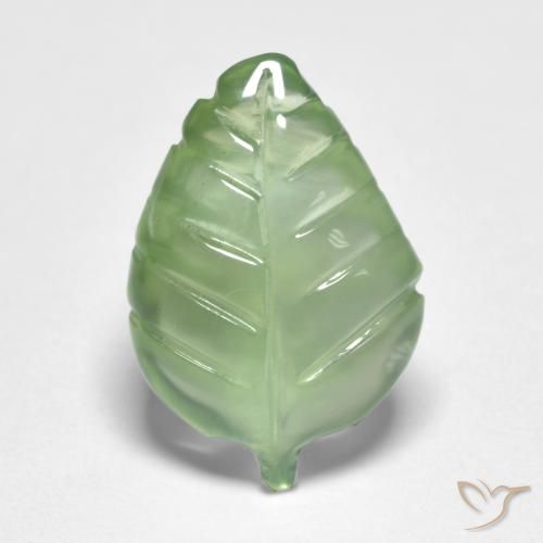 4.19ct Natural Verde pera Prehnite, Elegante, Transparente