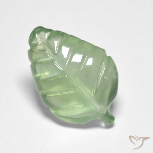 Prehnite Verde pera natural de 4.19 ct, Elegante, Transparente