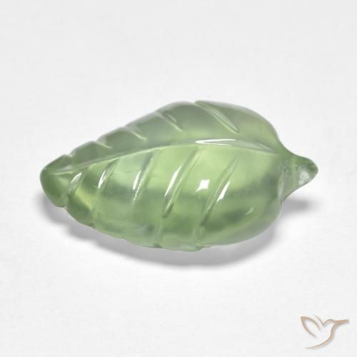 Prehnite Verde pera natural de 4.19 ct, Elegante, Transparente