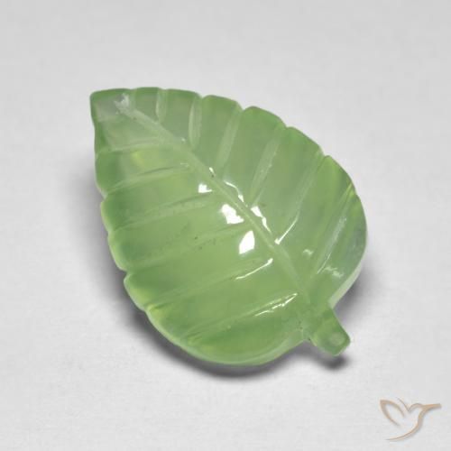 Prehnite Verde amarillento natural de 5.85 ct, Elegante, Transparente