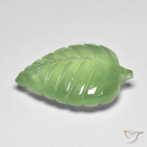 Prehnite Verde amarillento natural de 5.85 ct, Elegante, Transparente