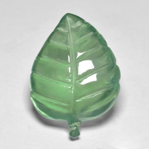 Prehnite Verde cálido natural de 8.50 ct, Forma elegante, Transparente